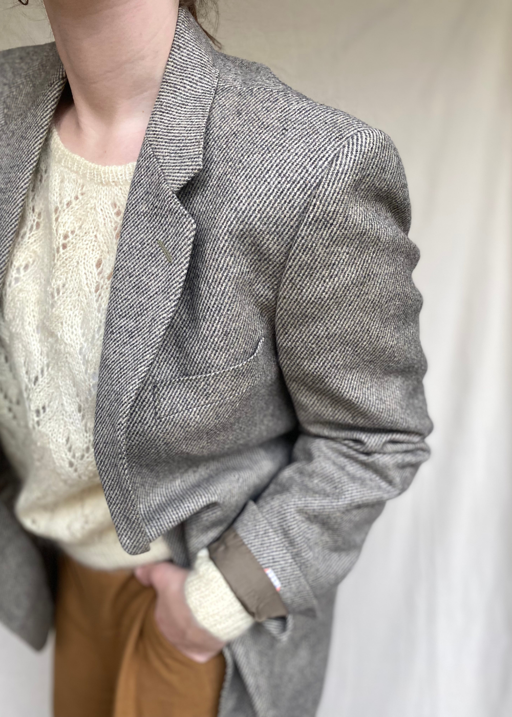 Grijze blazer - maat L/XL