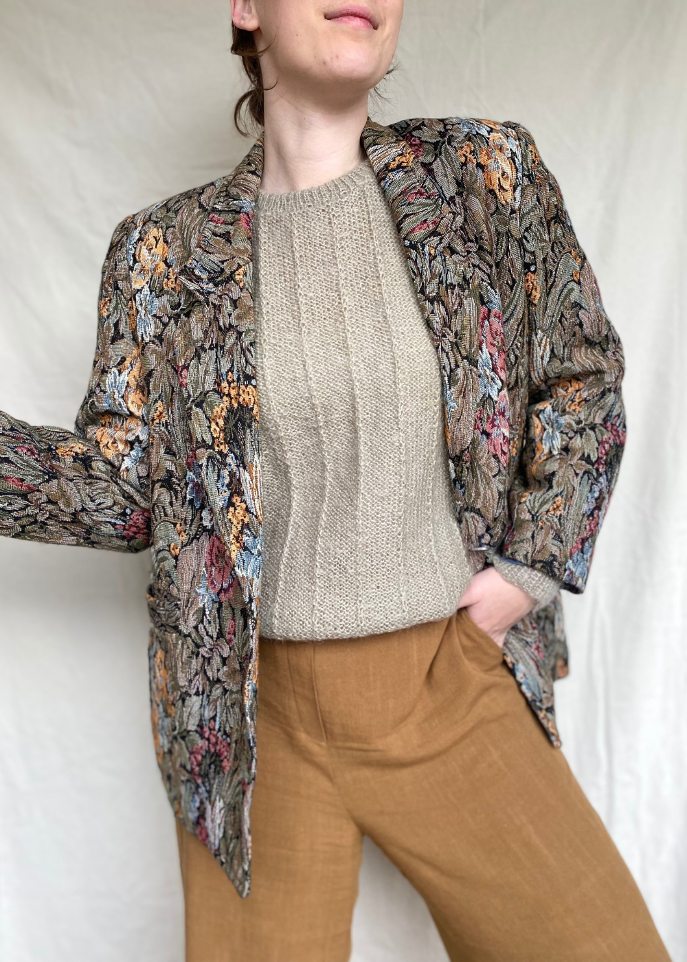 Geweven blazer - maat L/XL