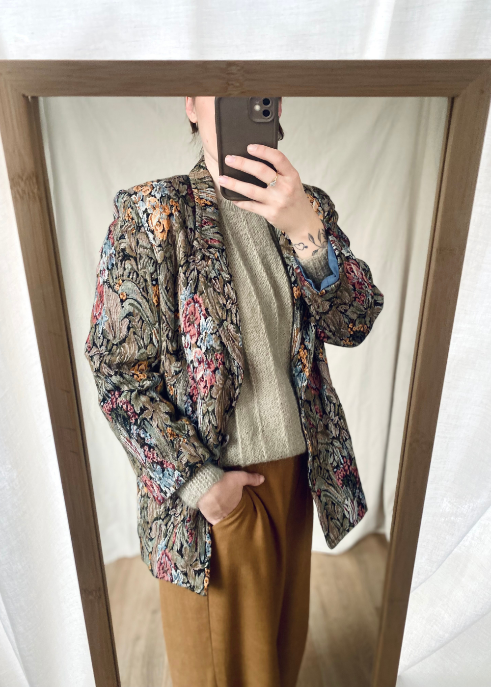 Geweven blazer - maat L/XL