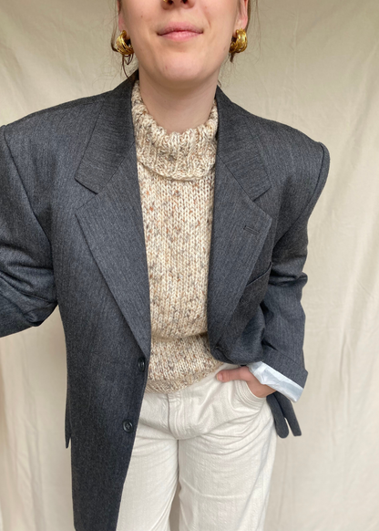 Klassieke grijze blazer - maat L/XL