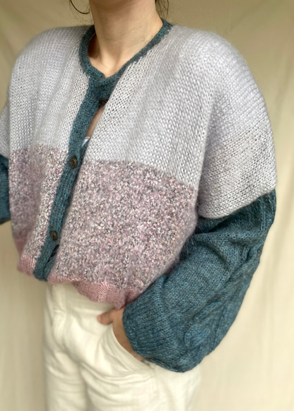 Kleurrijk mohair vest - maat XL/XXL