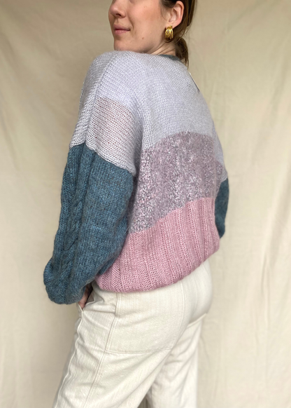 Kleurrijk mohair vest - maat XL/XXL