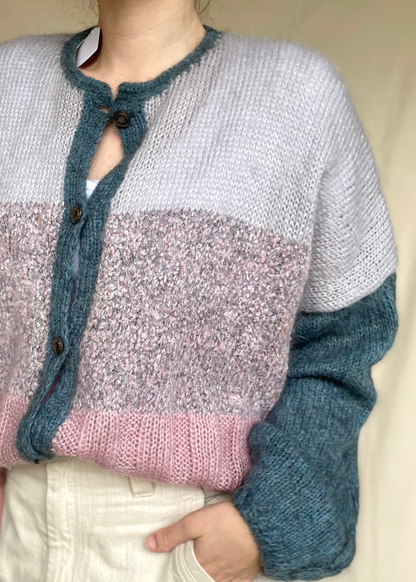 Kleurrijk mohair vest - maat XL/XXL