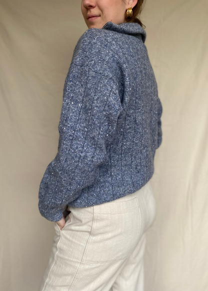 Wool zip-up sweater - maat M/L