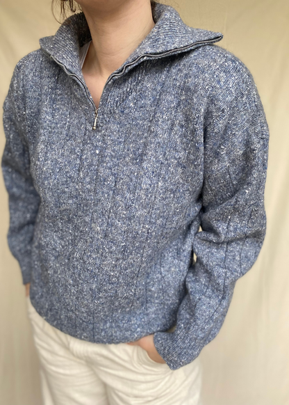 Wool zip-up sweater - maat M/L