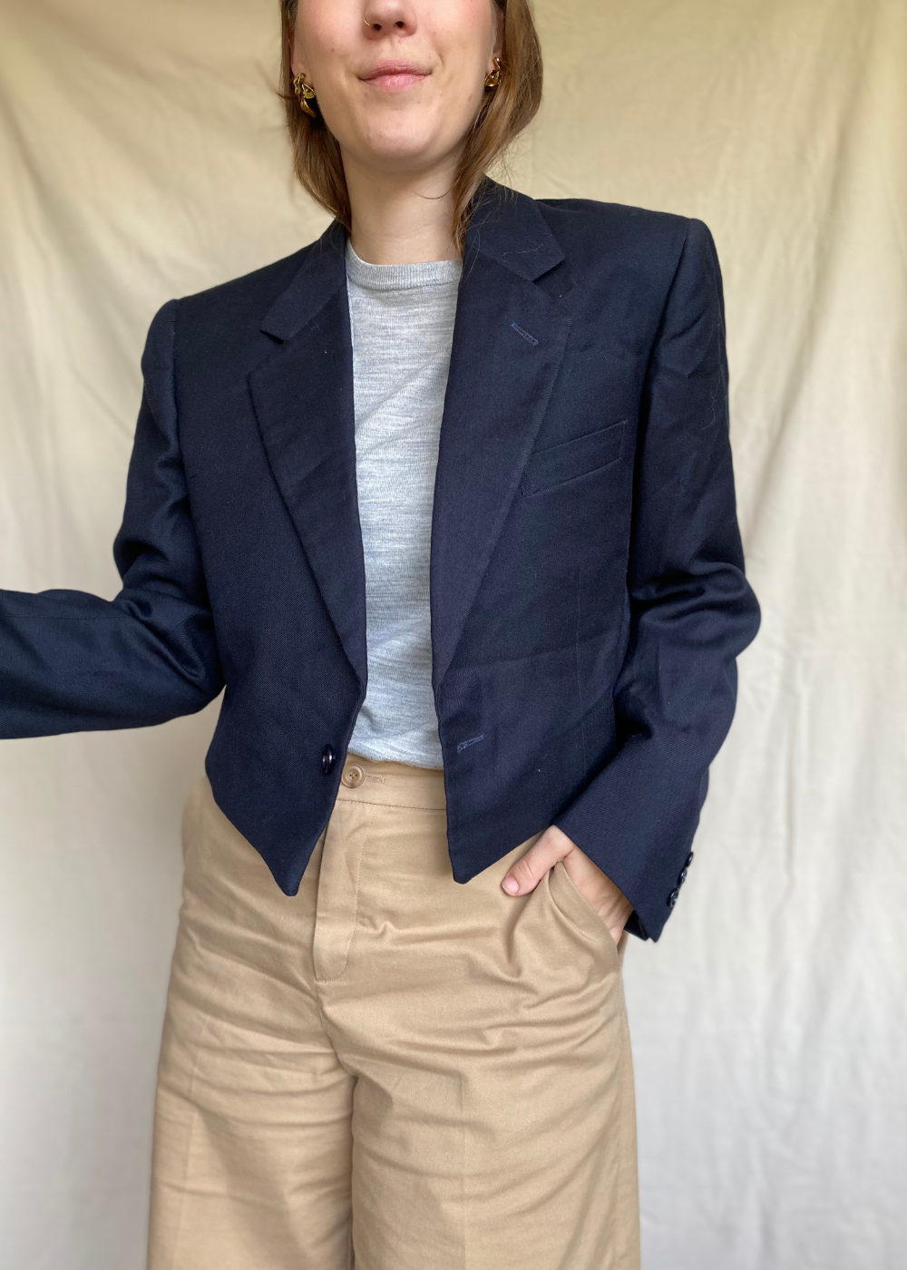 Remade blazer donkerblauw - maat M/L