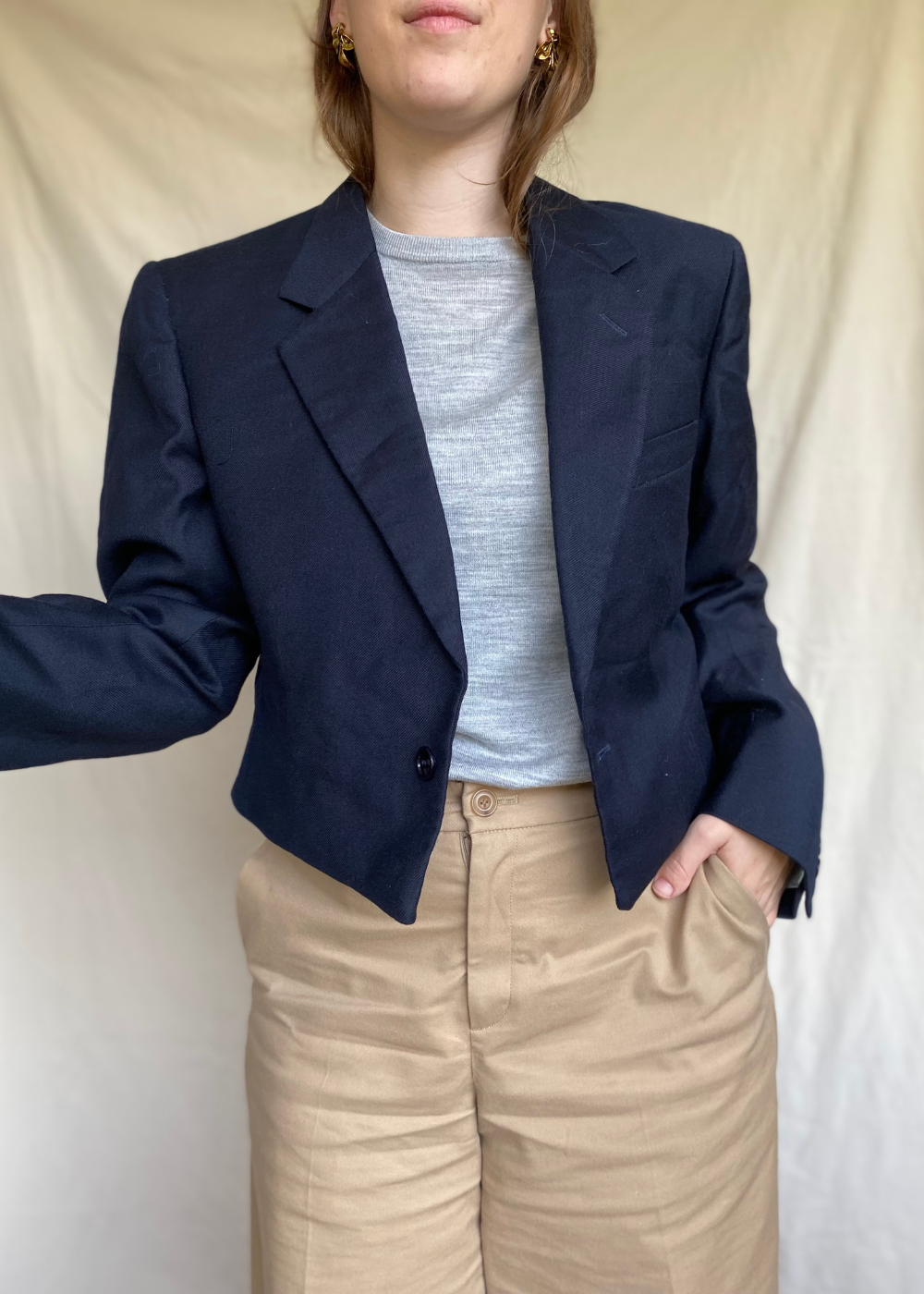 Remade blazer donkerblauw - maat M/L