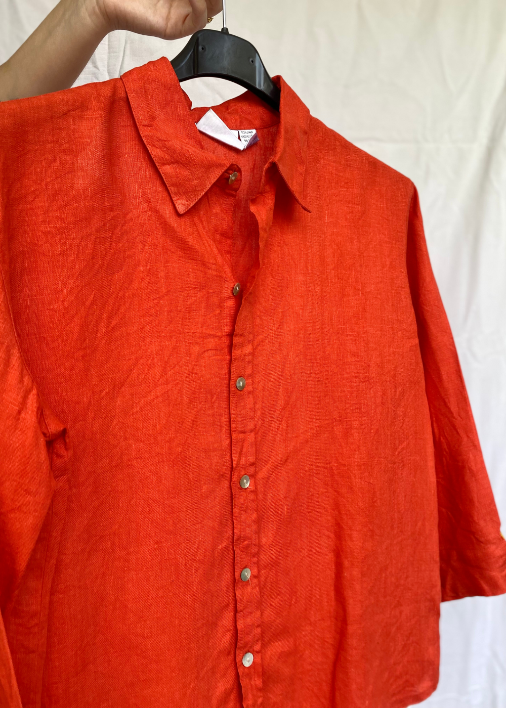 Rood linnen blouse - maat M/L