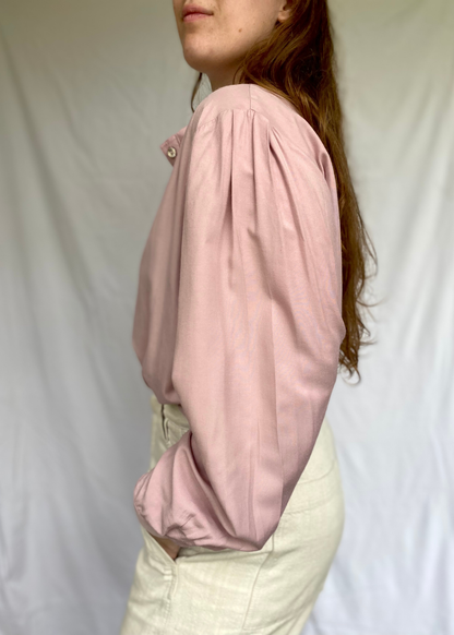 Zachtroze dames blouse - maat L/XL