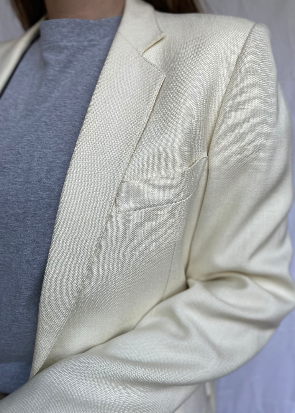 Katoen/linnen dames blazer - maat M/L