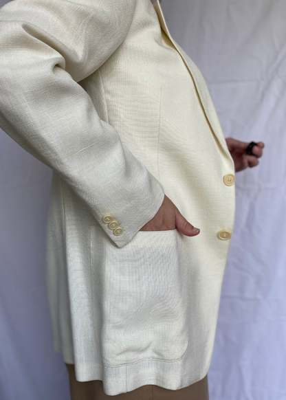 Katoen/linnen dames blazer - maat M/L