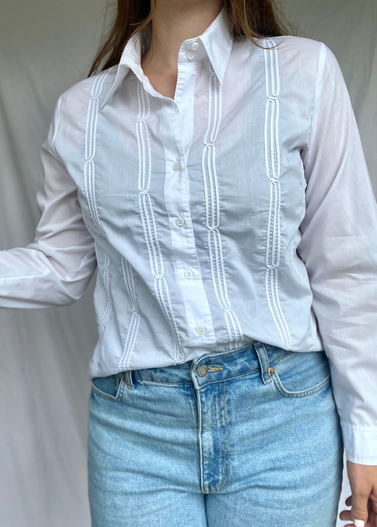 Witte katoenen blouse - maat S/M