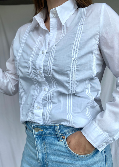Witte katoenen blouse - maat S/M