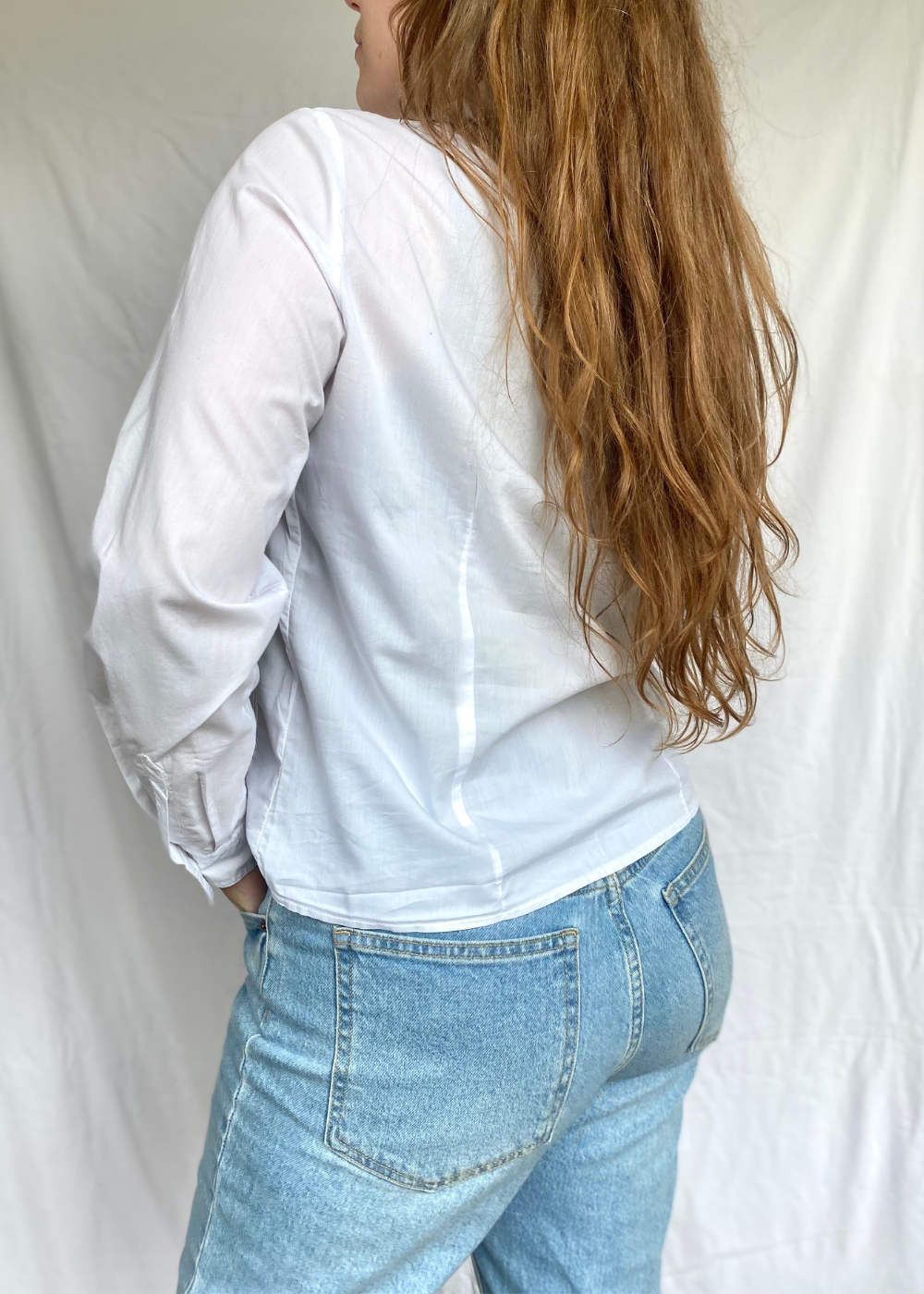 Witte katoenen blouse - maat S/M