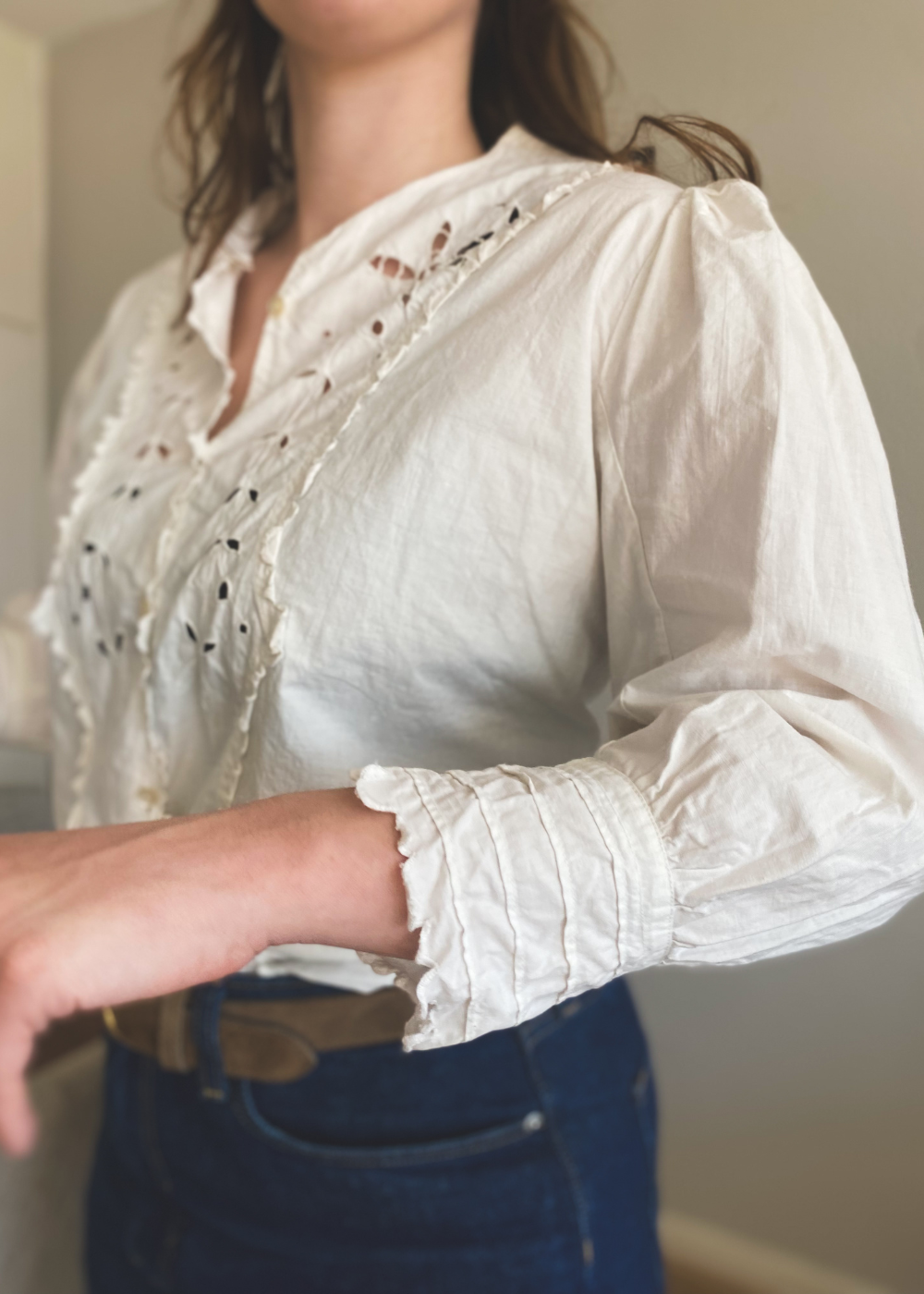 100% katoenen witte blouse - maat M