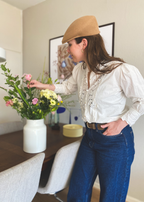 100% katoenen witte blouse - maat M