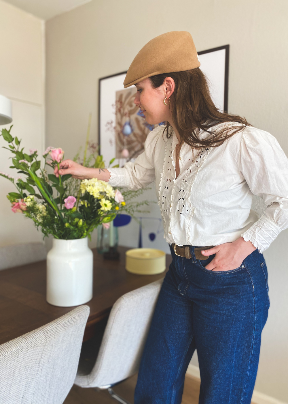 100% katoenen witte blouse - maat M