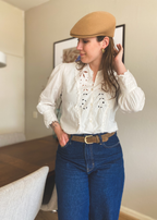 100% katoenen witte blouse - maat M