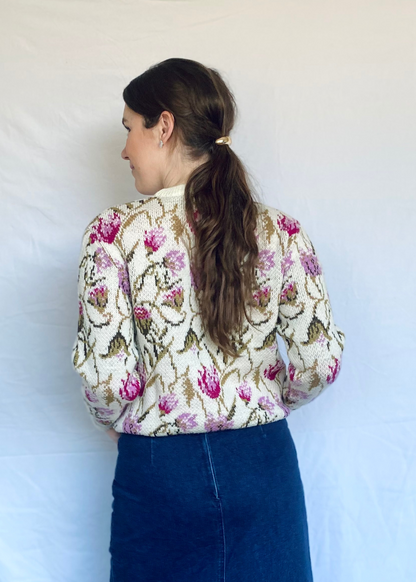 Bloemen trui - s/m/l