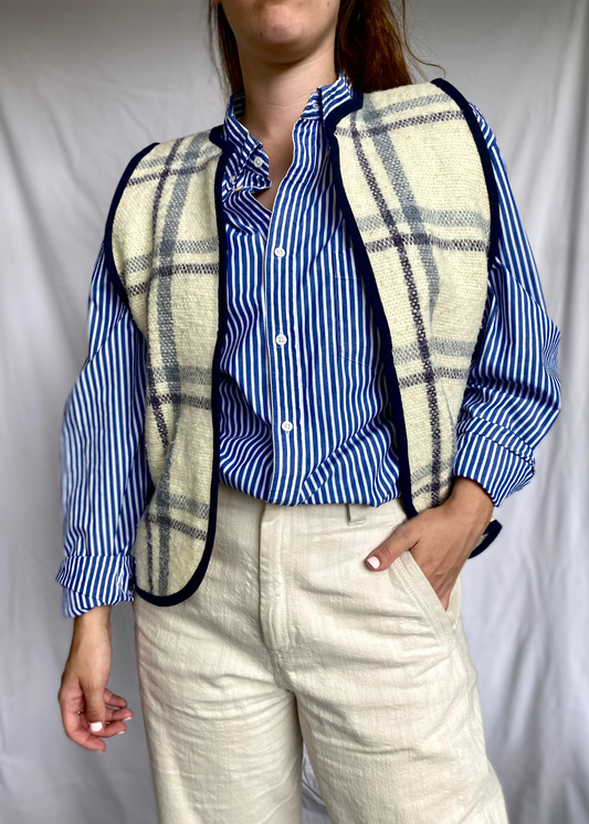 Handgemaakte wollen gilet - maat M tot XL