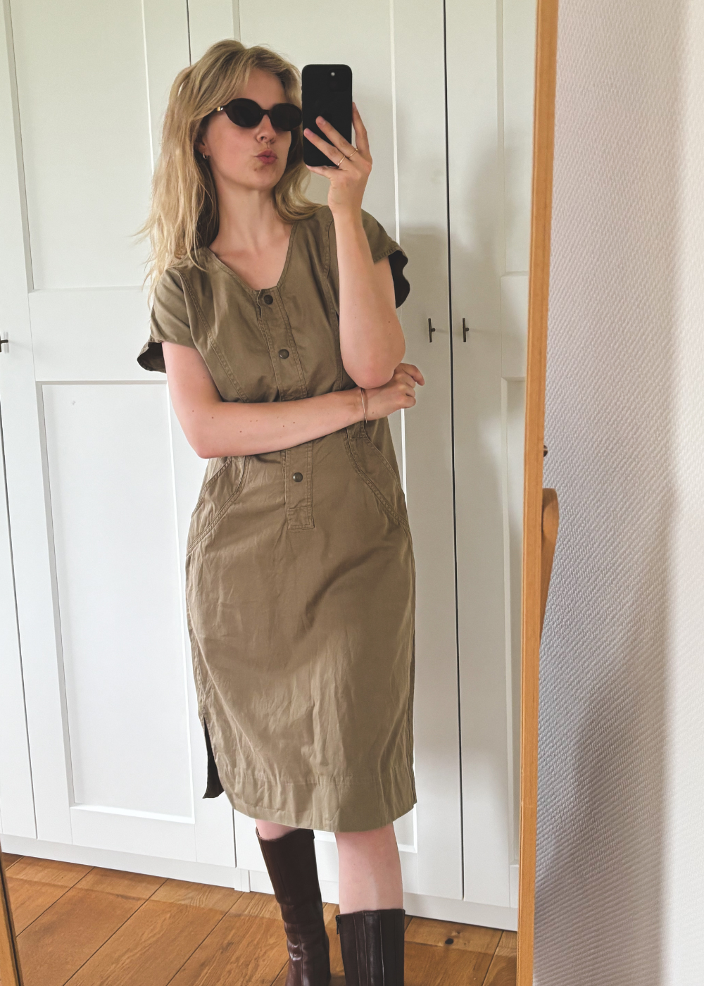 Donkergroene jurk - maat S/M