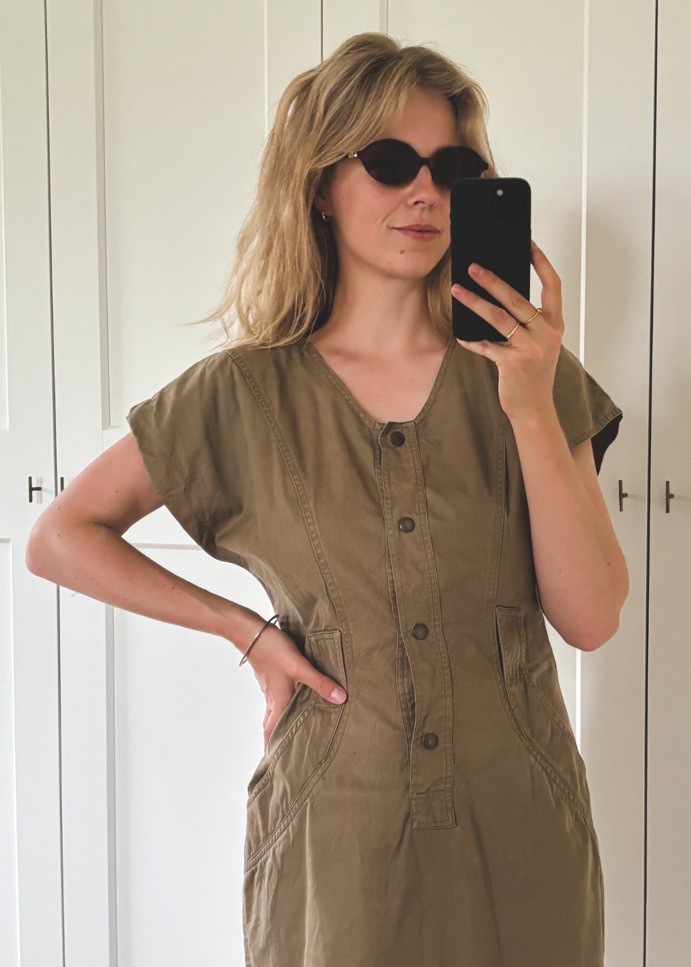 Donkergroene jurk - maat S/M