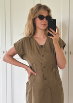 Donkergroene jurk - maat S/M