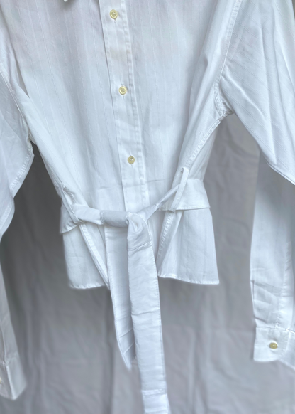 Remade - wit katoenen blouse - maat S/M