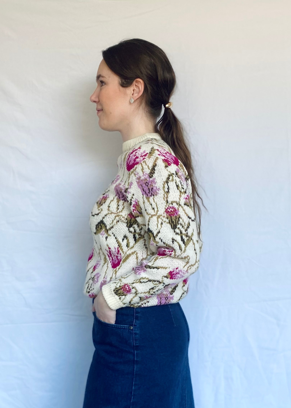 Bloemen trui - s/m/l