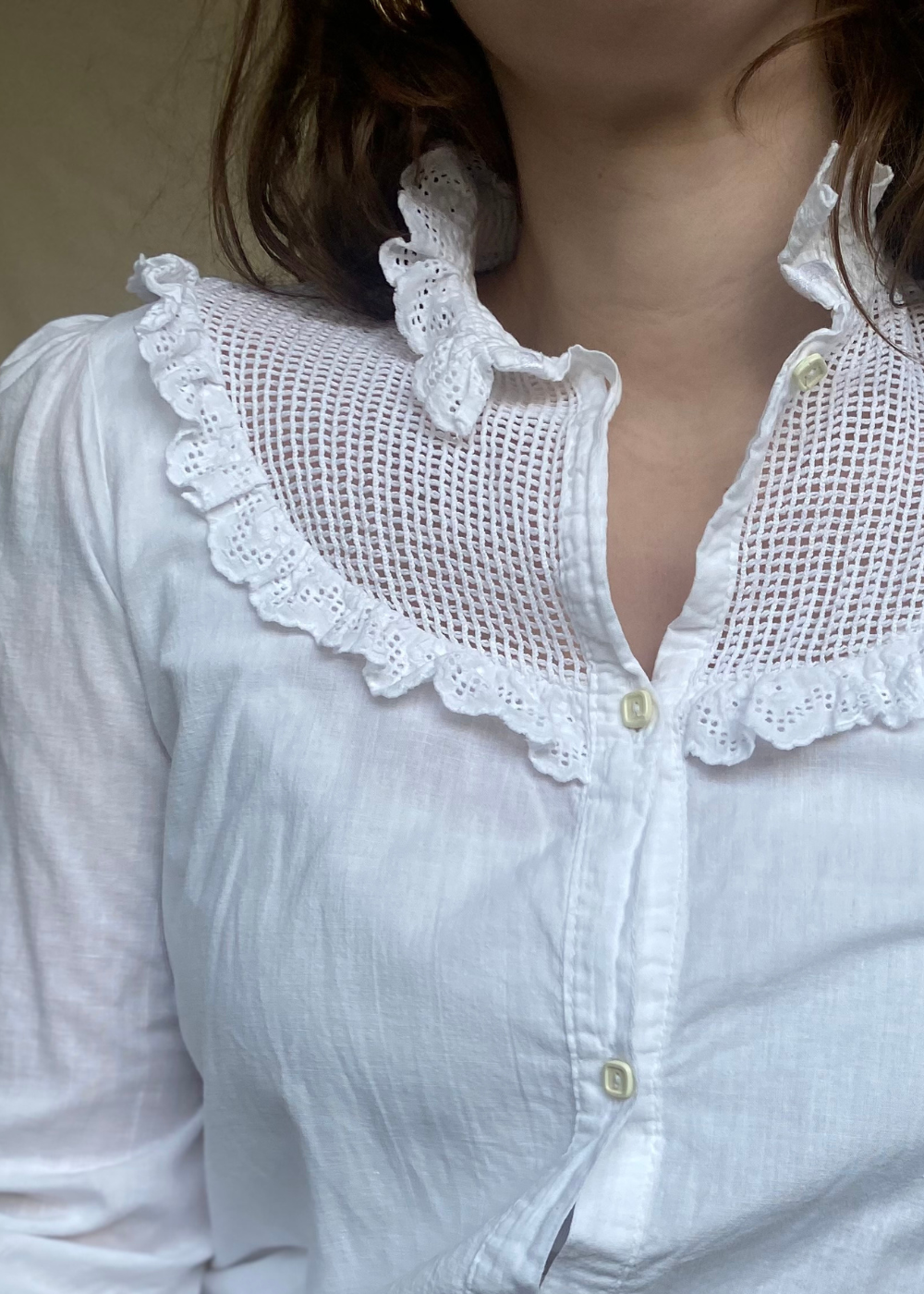 100% katoenen witte blouse - maat S